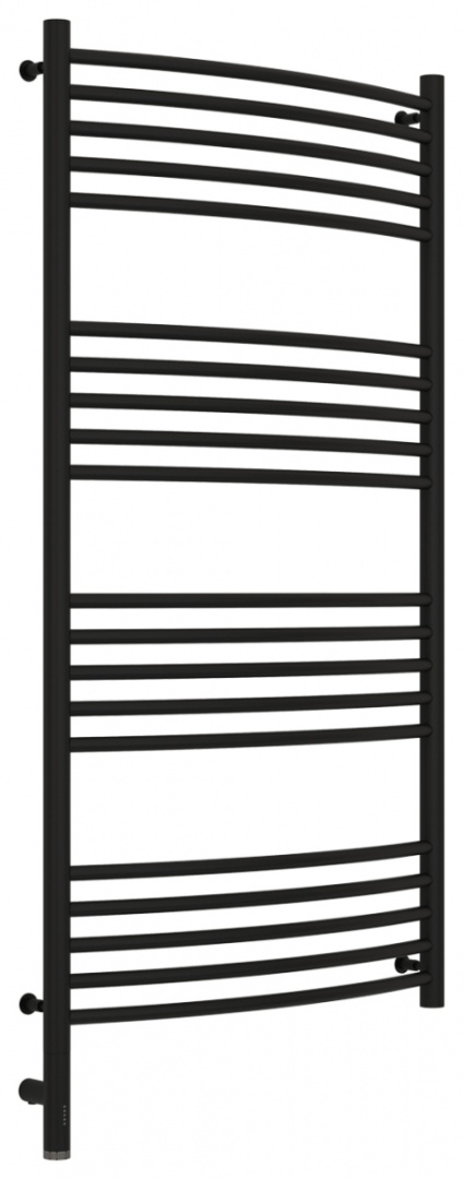 Полотенцесушитель электрический Сунержа Богема 3.0 выгнутая 1200х600 МЭМ левый (Матовый чёрный) в строительном магазине