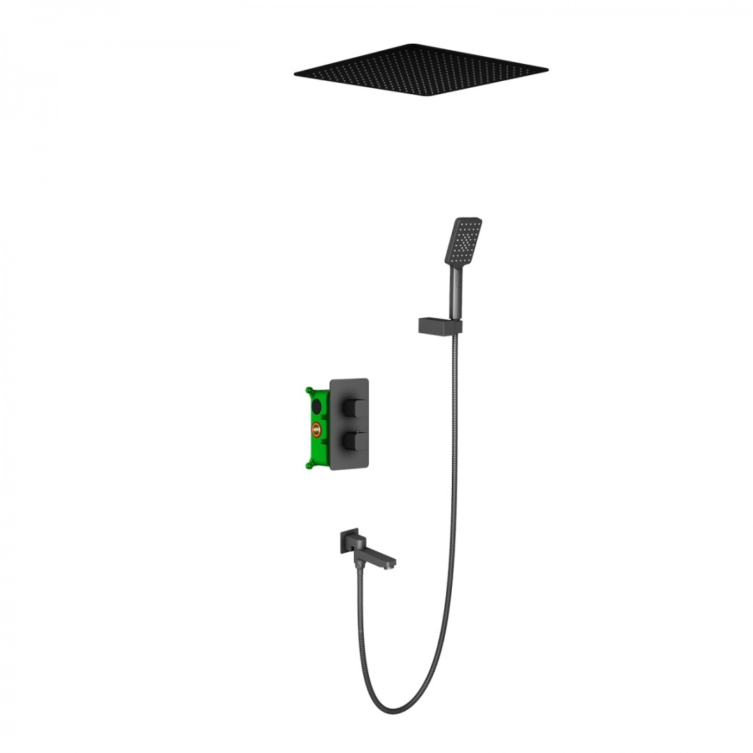 Душевая система встроенная с термостатом Timo Petruma (SX-5019/03SM) черный в строительном магазине