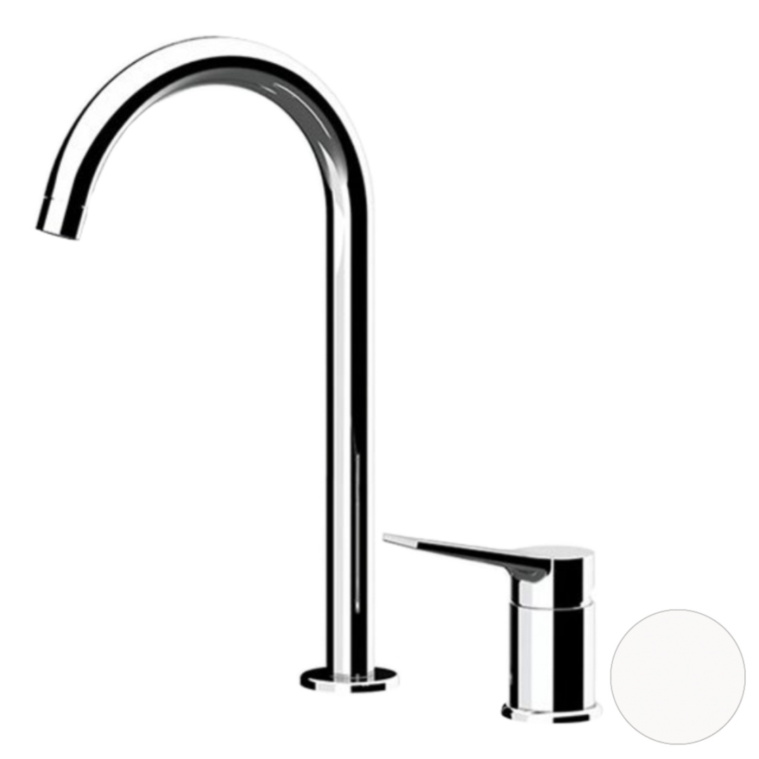 Смеситель для раковины Remer Slash SL57LBO, белый матовый в строительном магазине