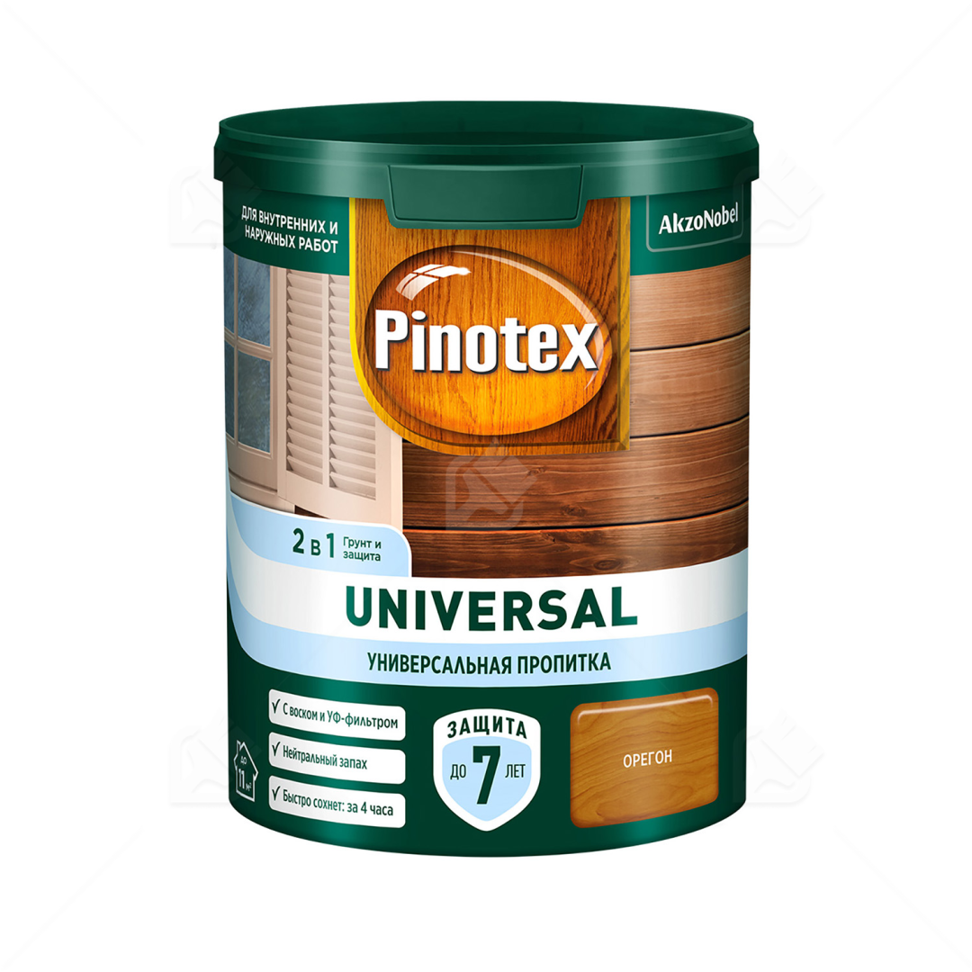Пропитка Pinotex Universal 2в1 для древесины Орегон 0,9л