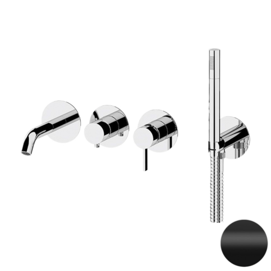 Смеситель для ванны Remer Metrica MC53D2PNO, черный матовый в строительном магазине