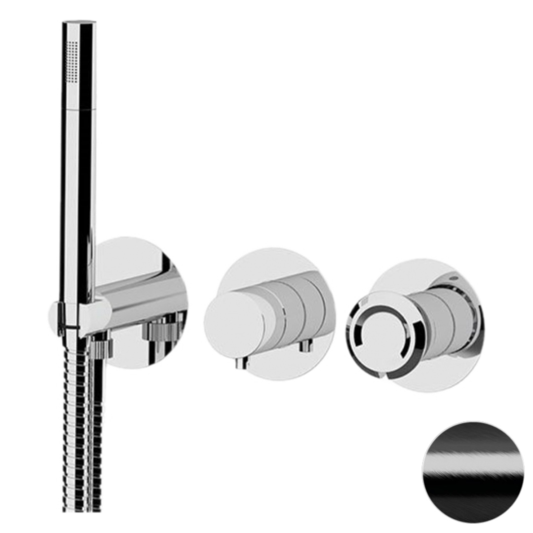 Смеситель для душа Remer Element ET97D2PCFP, черный брашированный хром в строительном магазине