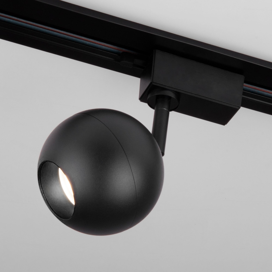 Трековый светодиодный светильник для однофазного шинопровода Ball Черный 12W 4200K LTB77 в строительном магазине