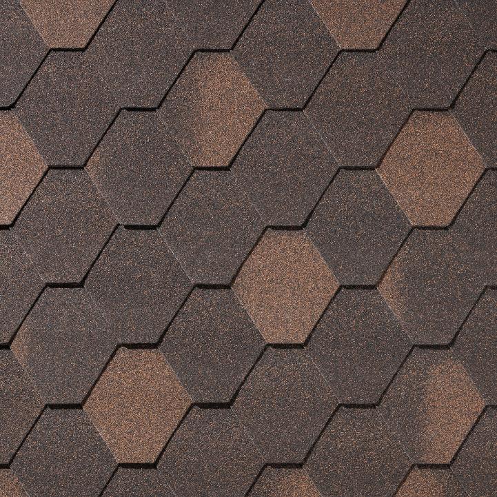 Гибкая черепица Quiet Tile Rombica Медь