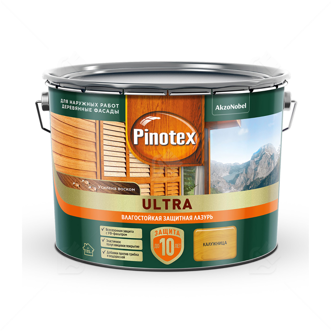 Пропитка Pinotex Ultra AWB полуглянцевая калужница 9 л