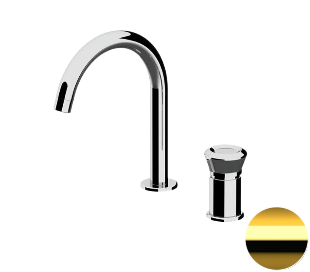 Смеситель для раковины Remer Element ET57DO, золото глянцевое в строительном магазине