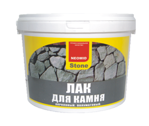 Лак для камня и бетона Neomid Stone (Неомид Стоун) Эффект мокрого камня 5л в строительном магазине