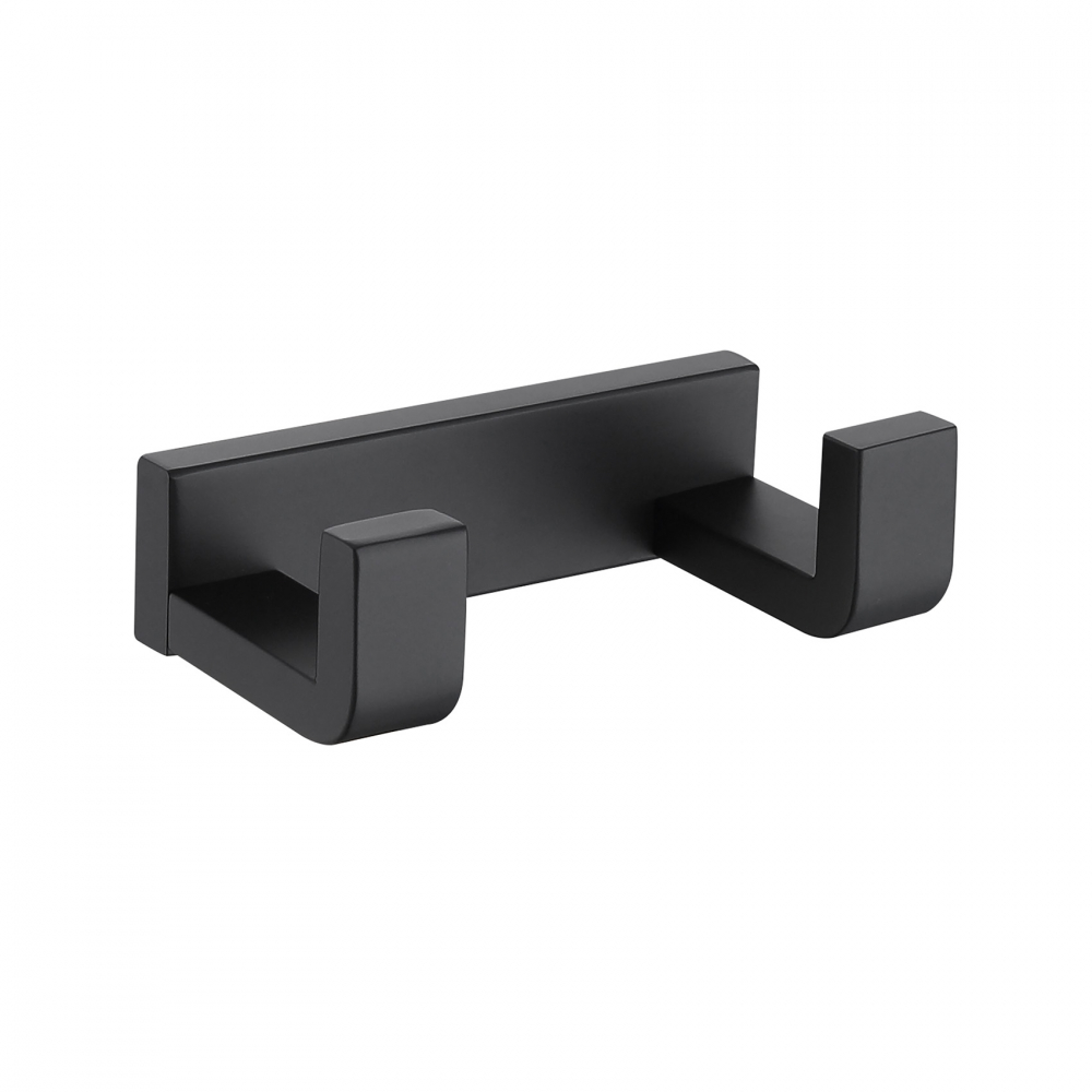 Крючок двойной ABBER Westen AA1750B черный матовый в строительном магазине