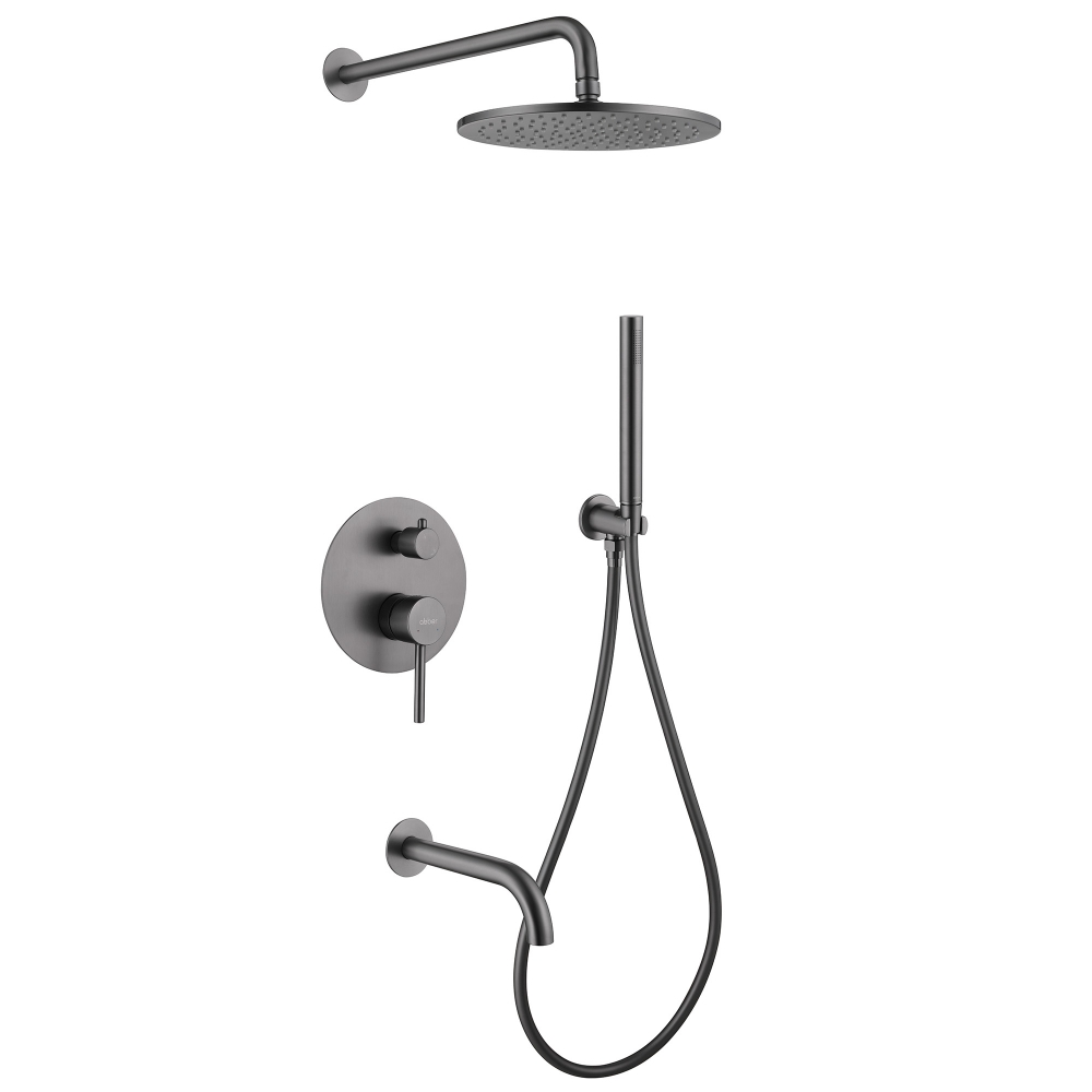 Душевая система ABBER Wasser Kreis AF8117NG скрытого монтажа с изливом, никель в строительном магазине