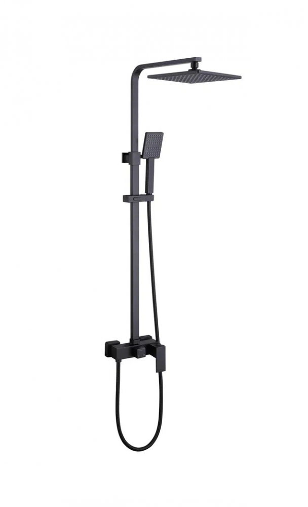 Душевая стойка ABBER Daheim AF8220BL без излива, черный матовый (250х250) в строительном магазине