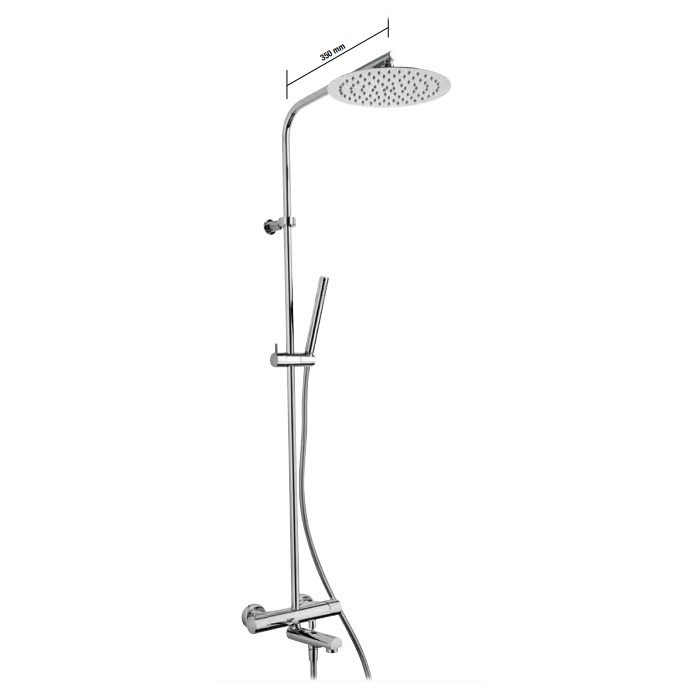 Душевая система Paini Cox 78CR687TH 250 мм, ультратонкий с термостатом в строительном магазине