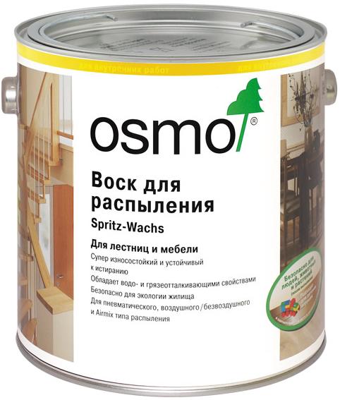 Воск для распыления OSMO Spirtz-Wachs для мебели, лестниц, столешниц 3012 Белый непрозрачный 2,5л в строительном магазине