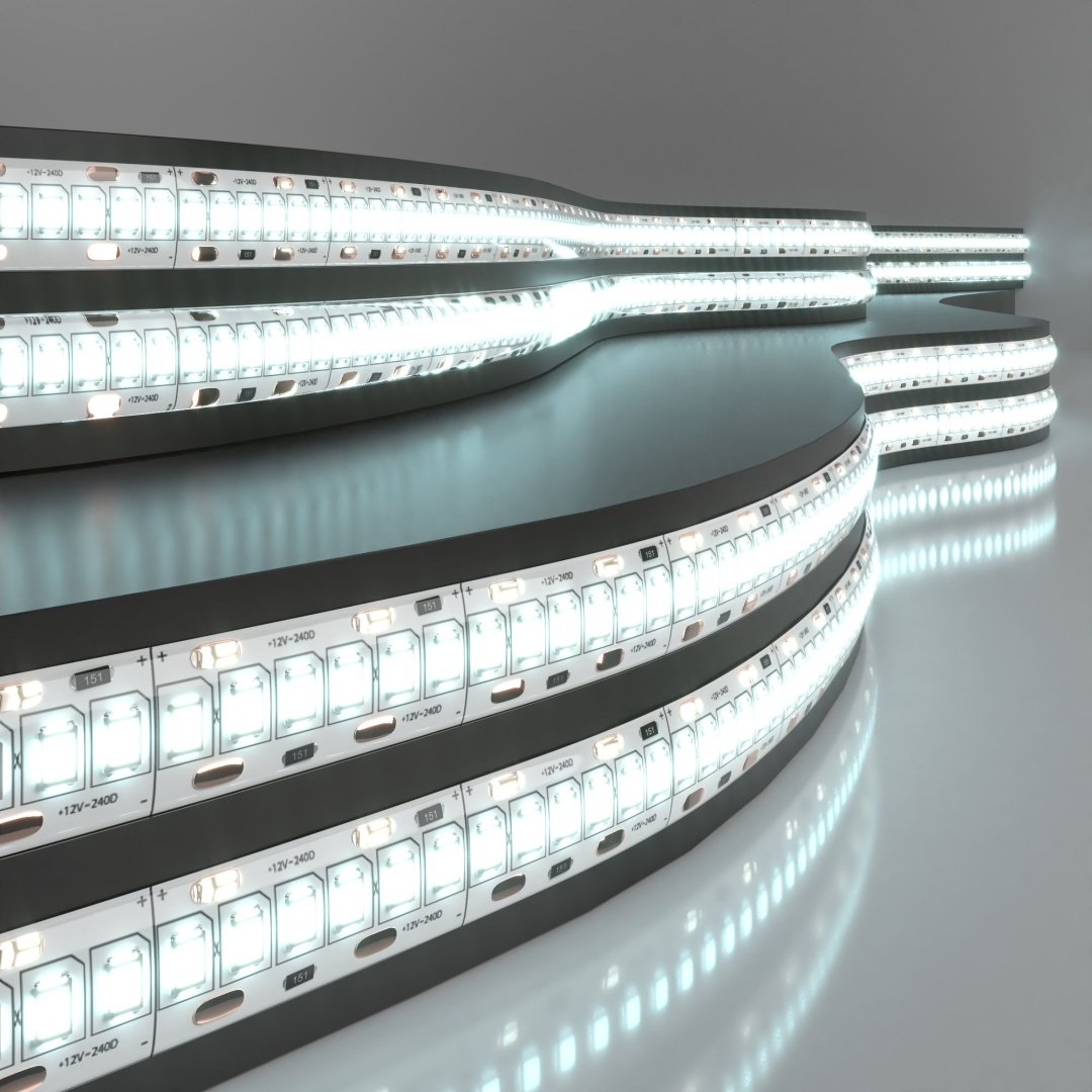 Светодиодная лента 12 В 16 Вт/м 240 Led/м 2835 IP65, холодный белый 6500K, 5 м Лента светодиодная 12V 16W 240Led 2835 IP65 холодный белый, 5м в строительном магазине