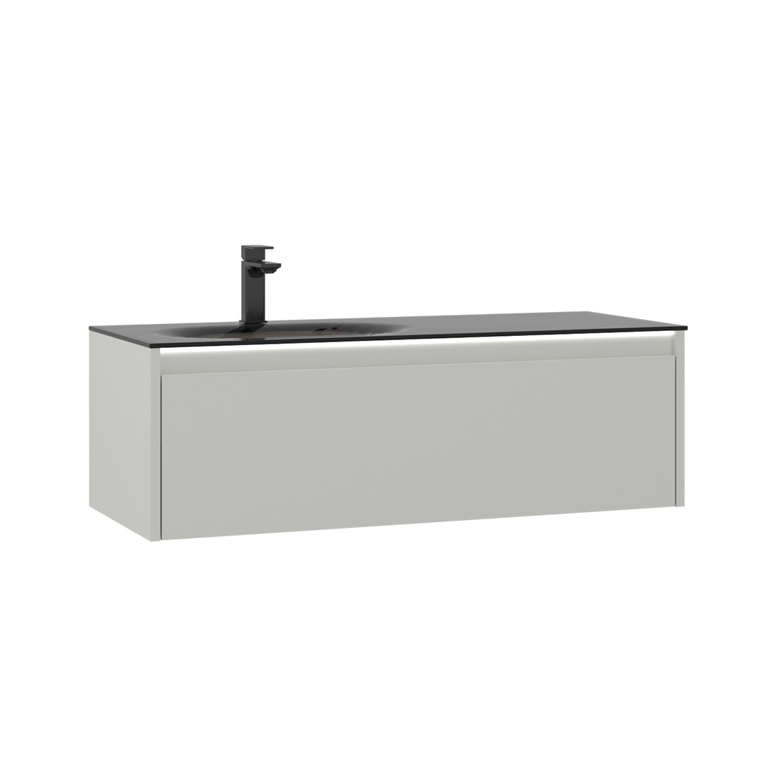 Тумба с раковиной ORKA Lisbon 110 подвесная, кашемировый матовый в строительном магазине