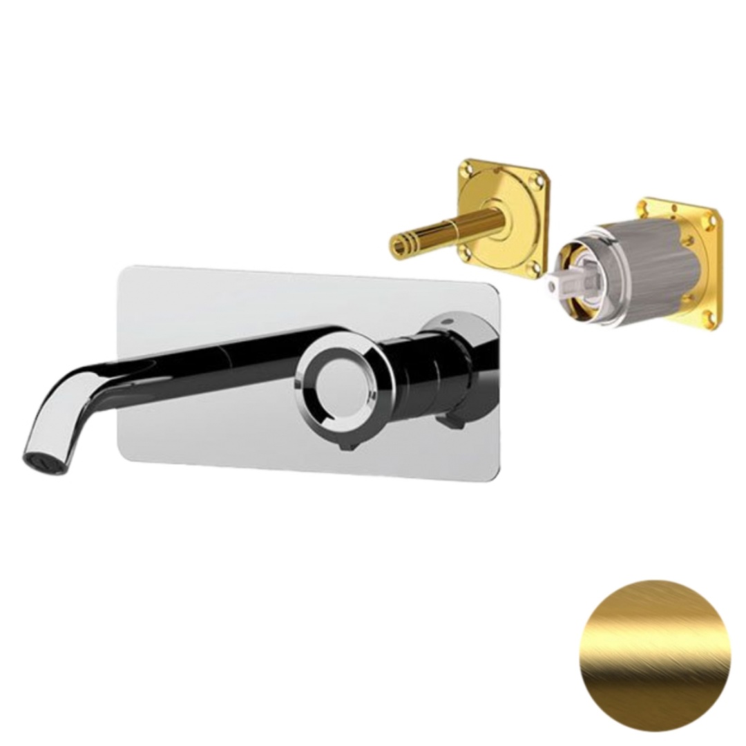 Смеситель для раковины Remer Element ET15KBBG, золото брашированное в строительном магазине