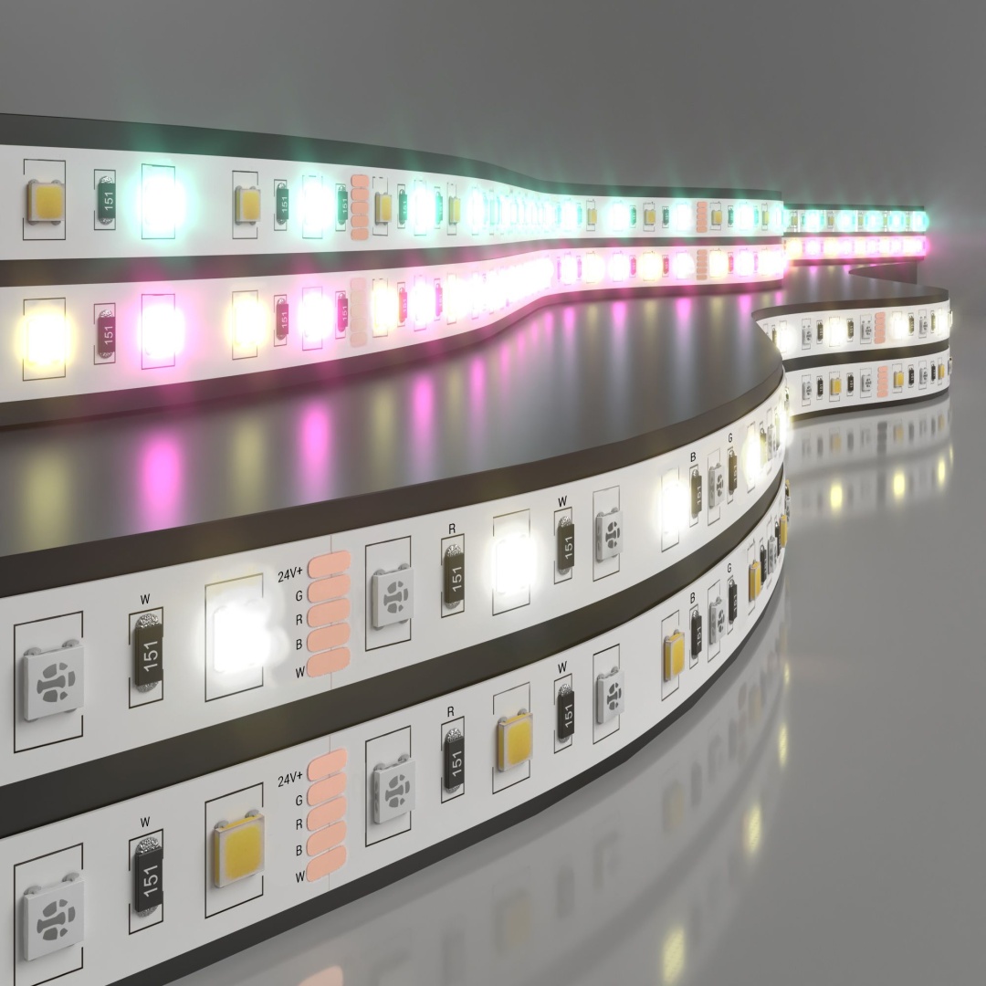 Светодиодная лента 24 В 14,4 Вт/м 60 Led/м 5050+5050 IP20, MIX RGB/дневной белый 4200K, 5 м Лента светодиодная 24V 14,4W 60Led 5050+5050 IP20 MIX RGB/дневной белый, 5м в строительном магазине