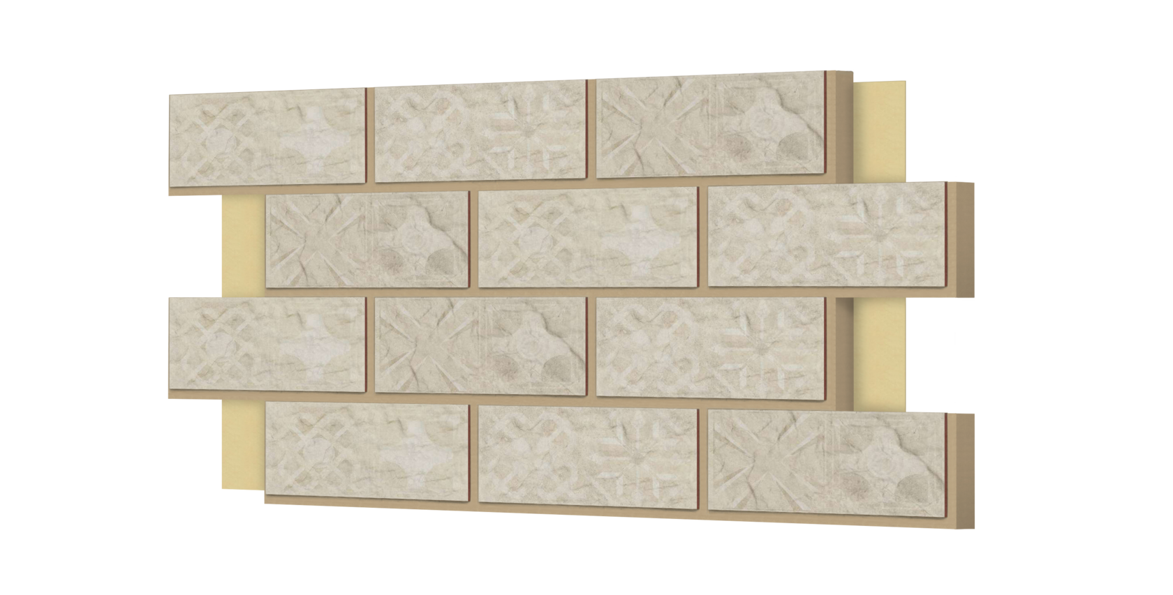 Цокольная термопанель ППУ CERRAD Torstone Bianco Decor 93,9 х 63,6