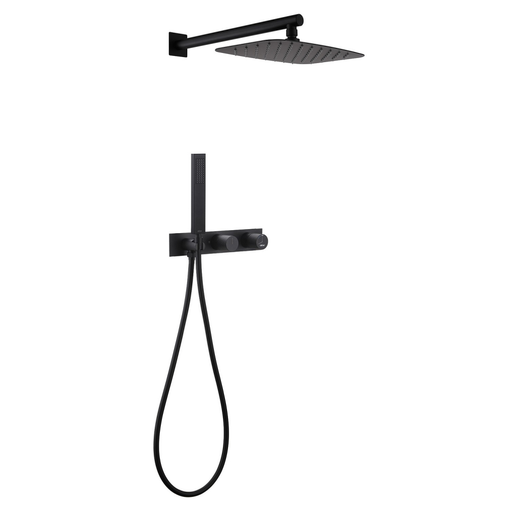 Душевая система ABBER Rund AF8718B скрытого монтажа без излива, черный матовый (300х200) в строительном магазине