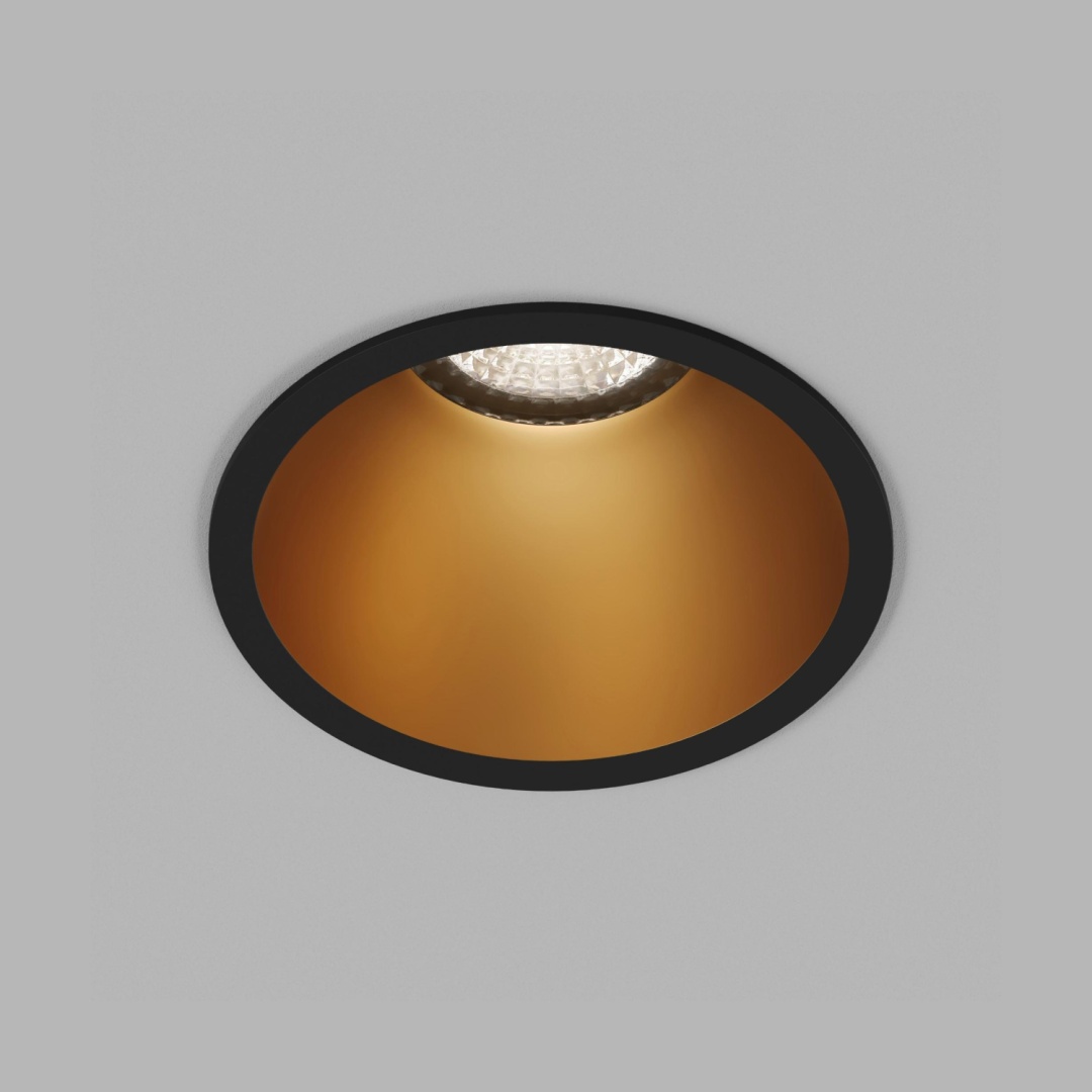 DK3026-BG Встраиваемый светильник, IP 20, 10 Вт, GU5.3, LED, черный/золотой, пластик в строительном магазине
