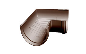 Угол желоба универсал 90 гр Docke Premium ПВХ Шоколад