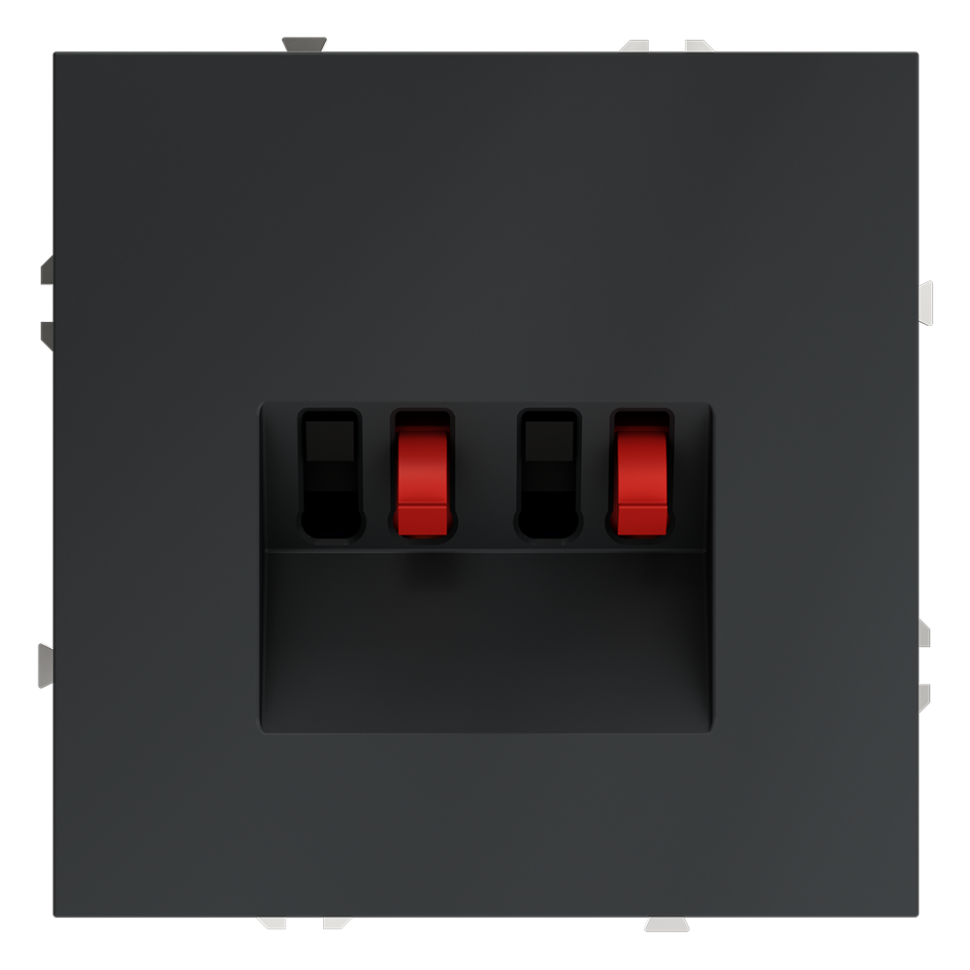 Розетка акустическая встраиваемая VOLTUM S70 4-местная, (графит) в строительном магазине