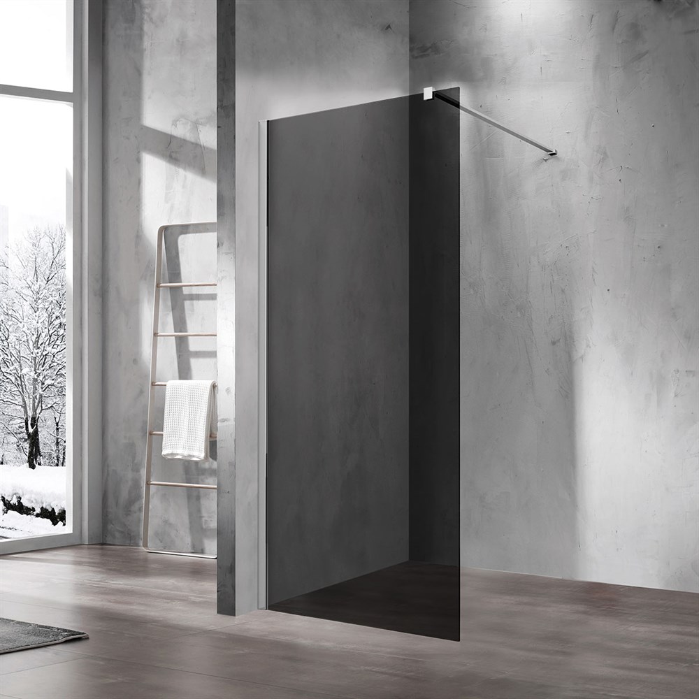 Душевая перегородка Vincea Walk-In VSW-1H100CG,1000x2000, хром, стекло тонированное в строительном магазине