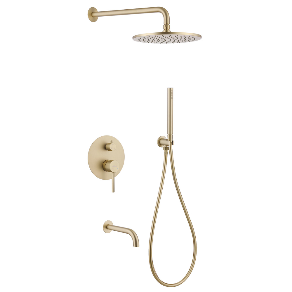 Душевая система ABBER Wasser Kreis AF8117G скрытого монтажа с изливом, золото матовое (250) в строительном магазине