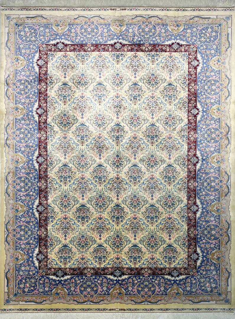 Авторский ковер 5518 YELLOW CREAM NAVY BLUE в строительном магазине