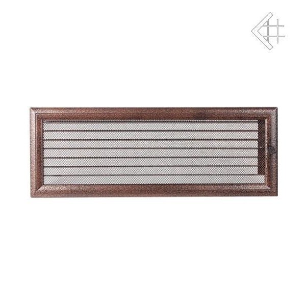 Вентиляционная решетка 17х49 Оскар черная/медь с жалюзи в строительном магазине