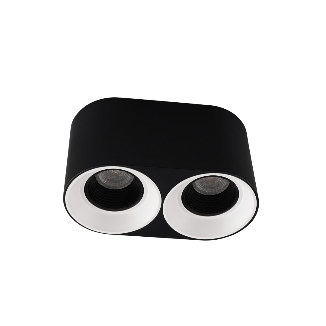 DK3096-BW+BK Светильник накладной IP 20, 10 Вт, GU5.3, LED, черно-белый/черный, пластик в строительном магазине