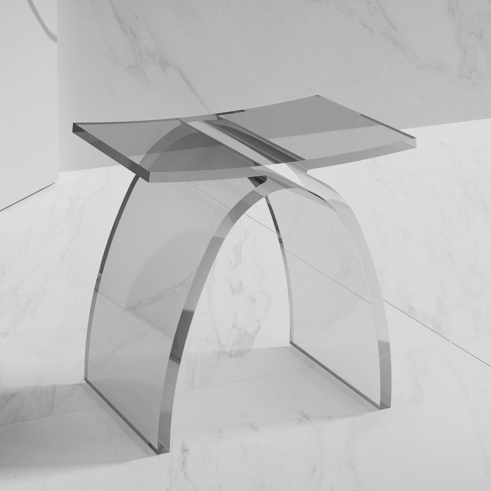 Стульчик для ванной прозрачный ABBER Kristall AT1739Perle в строительном магазине