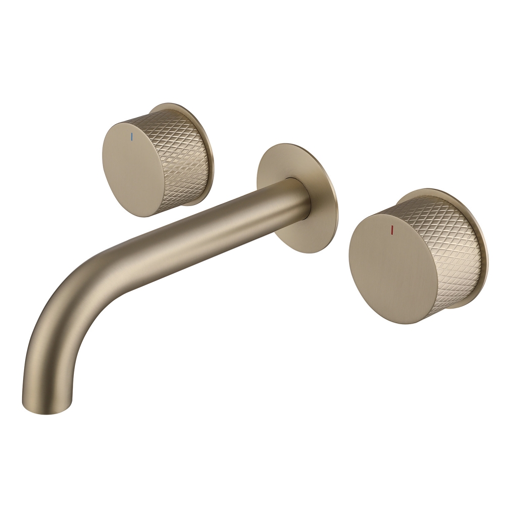 Смеситель ABBER Wasser Kreis AF81122G для раковины скрытого монтажа, золото матовое в строительном магазине