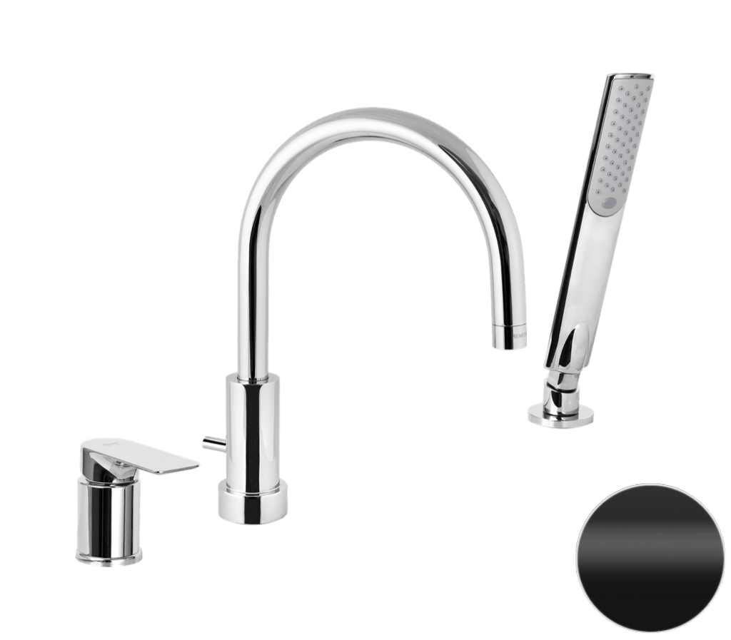 Смеситель для ванны Remer Infinity I07NO, черный матовый в строительном магазине