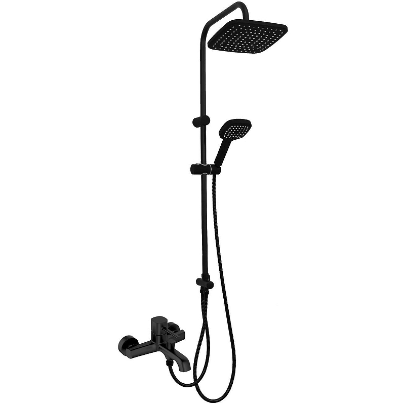 Душевая система Orange Karl M05-934b с изливом, черный в строительном магазине