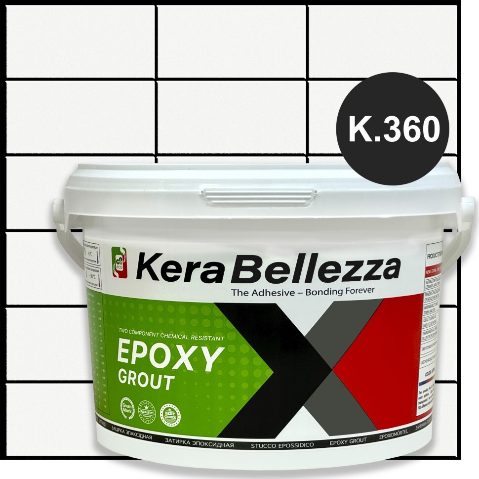 Затирка эпоксидная KERABELLEZZA Design К.360 2 кгK.360, K.020, K.030, K.040, K.050, K.060, K.070, K.080, K.090, K.100, K.110, K.120, K.130, K.140, K.150, K.160, K.170, K.180, K.190, K.200, K.210, K.220, K.230, K.240, K.250, K.260, K.270, K.280, K.290, K.300, K.310, K.320, K.330, K.340, K.350, K.370, K.380, K.390, K.400, K.010, K300, K310, K320, K330, K340, K350, K370, K380, K390, K400