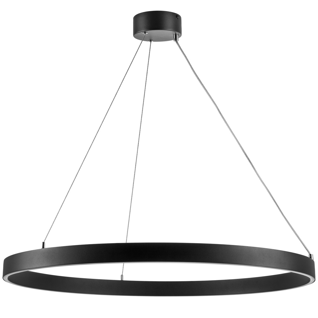 748037 Люстра SATURNO LED 48W 3500LM 70G ЧЕРНЫЙ 3000-6000K в строительном магазине