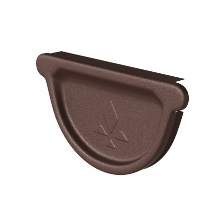 Заглушка желоба c резиновым уплотнителем Aquasystem Pural Matt RAL 8017 (Коричневый) 90/125