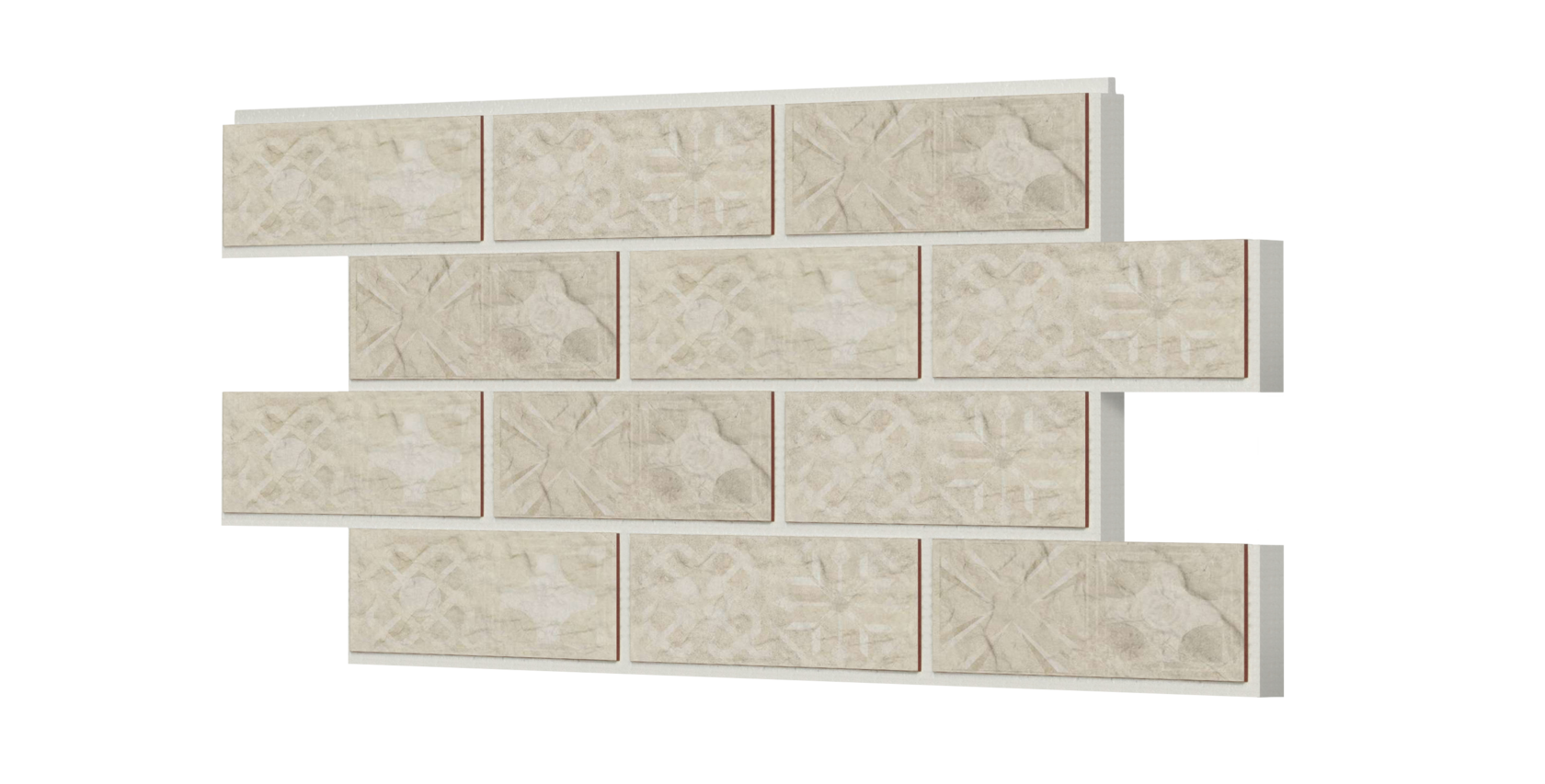 Цокольная термопанель ППС CERRAD Torstone Bianco Decor 93,9 х 63,6