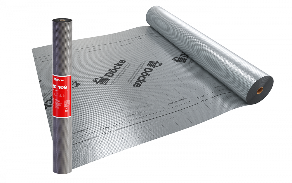 Пароизоляционная пленка повышенной прочности Docke BD 100, 70 м2