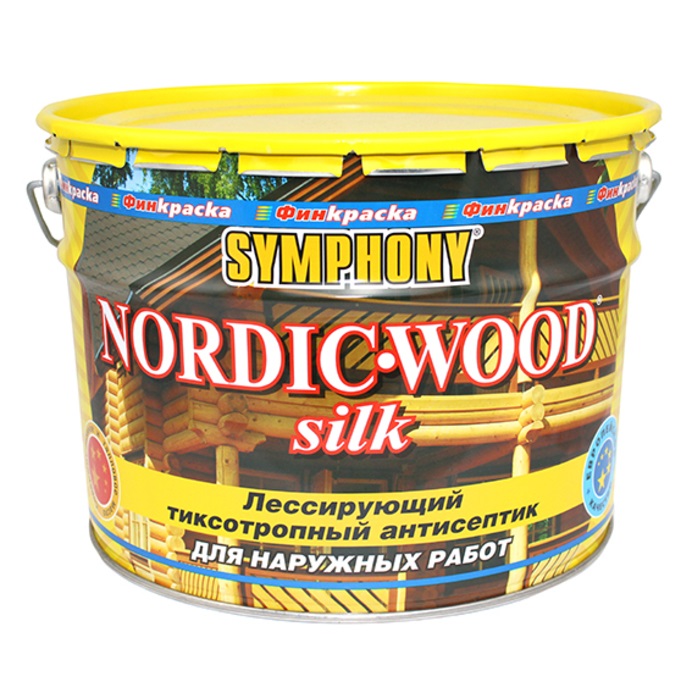 Лессирующий тиксотропный антисептик Symphony Nordic Wood Silk 0,9л