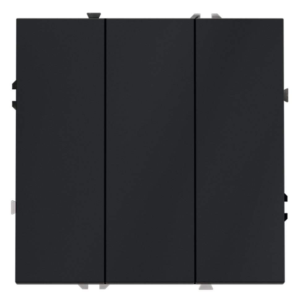 Выключатель встраиваемый VOLTUM S70 трехклавишный 10А, (графит) в строительном магазине