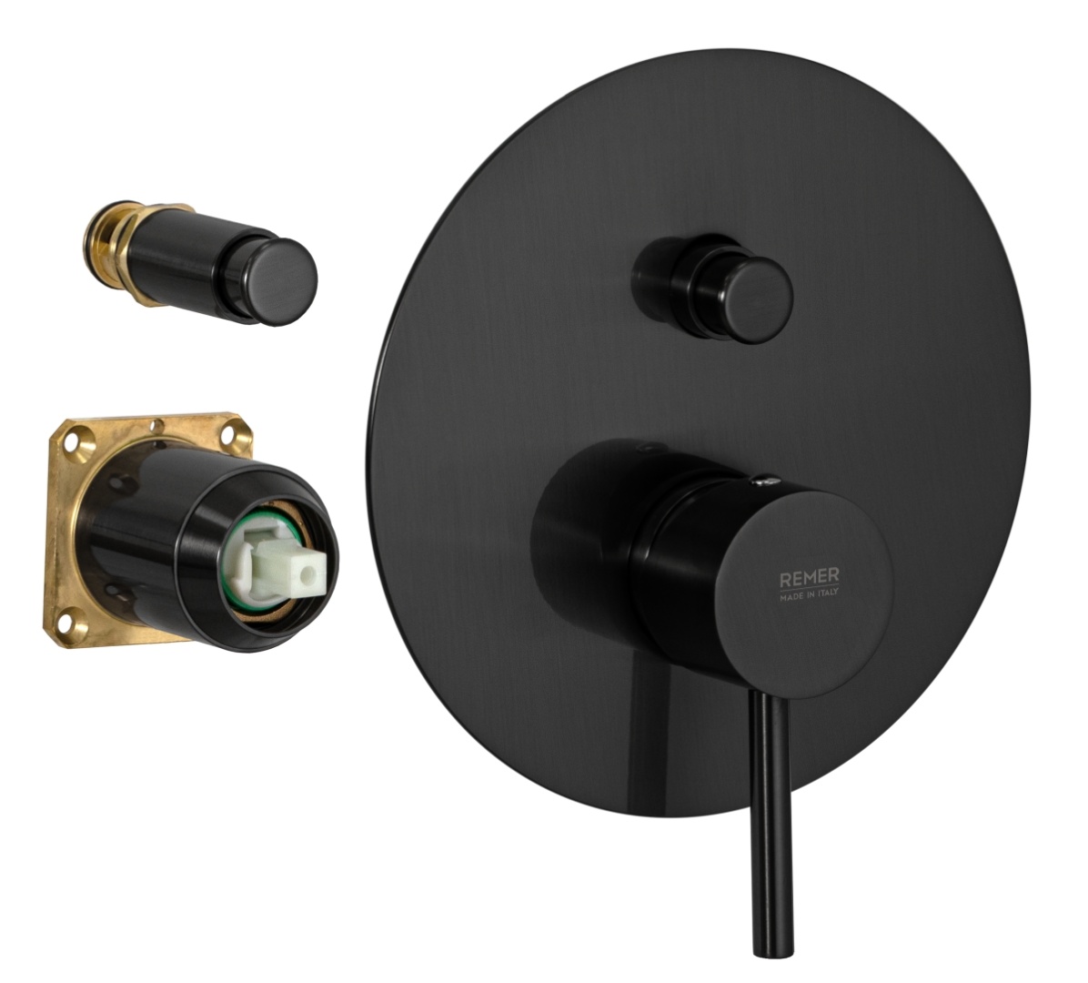 Смеситель для душа Remer X Style X09KBCFP, чёрный брашированный хром в строительном магазине