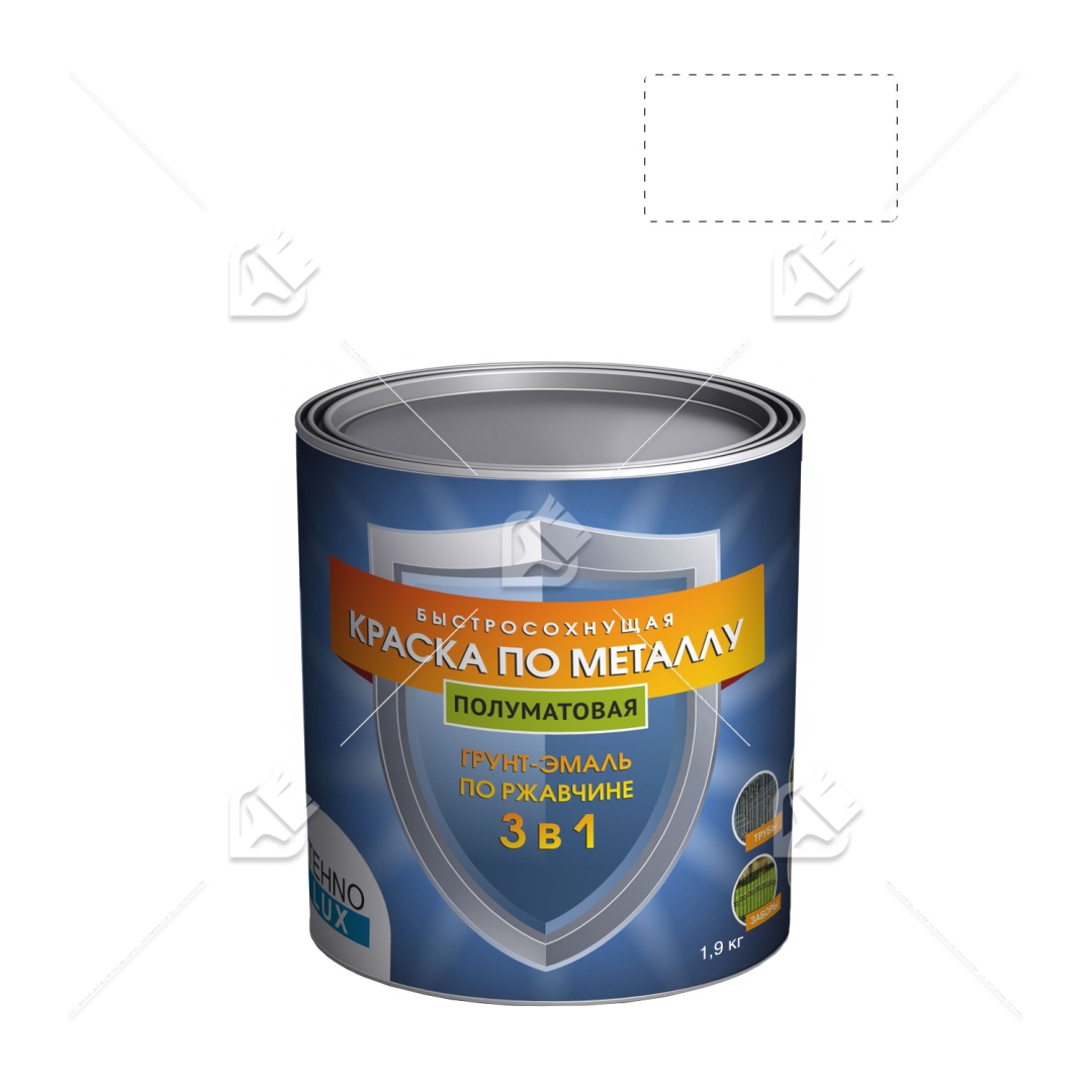 Грунт-эмаль 3в1 Технолюкс полумат белая RAL 9010 1,9кг