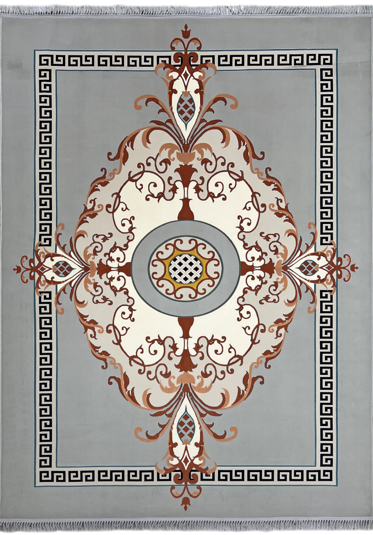 Ковер ASHRAFI LUX 1502 SILVER/PINK в строительном магазине
