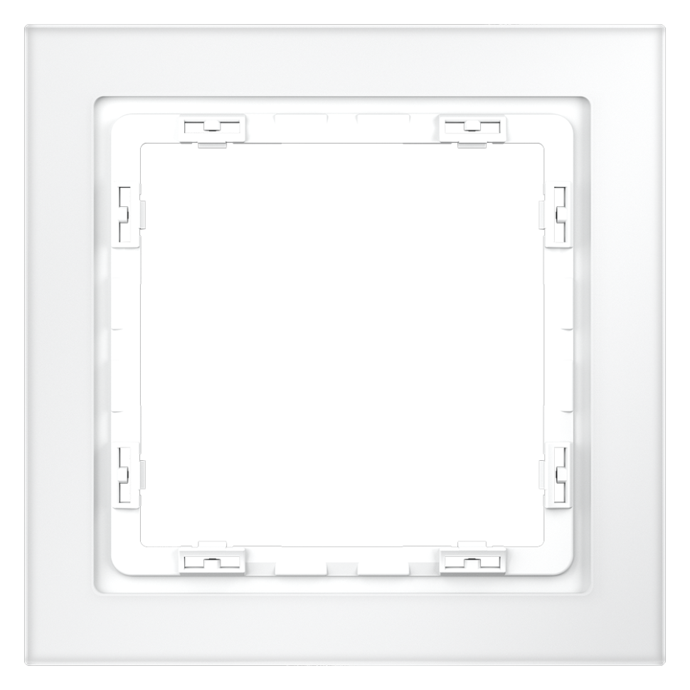 Рамка стеклянная VOLTUM S70 на 1 пост, (белый,матовый,стекло) в строительном магазине