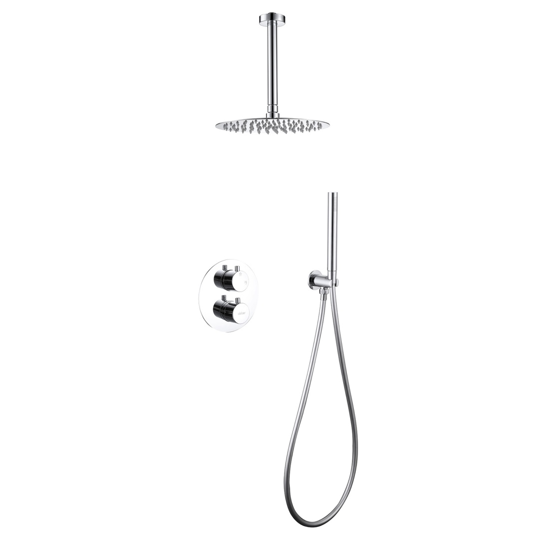 Душевая система ABBER Wasser Kreis AF8121 скрытого монтажа без излива, хром в строительном магазине