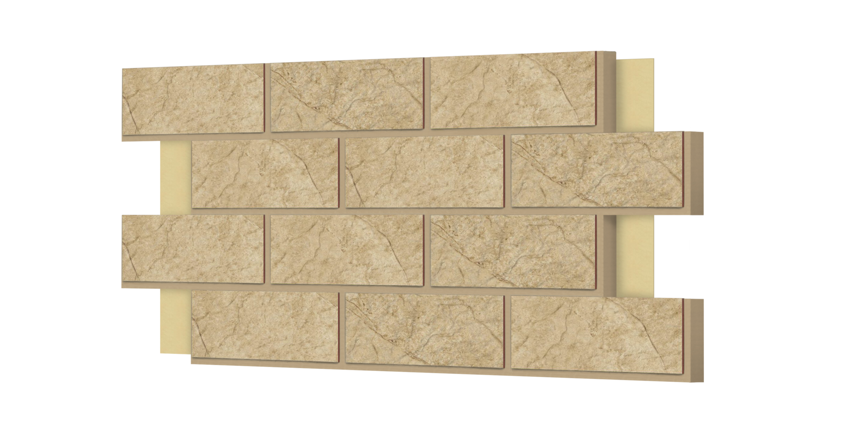 Цокольная термопанель ППУ CERRAD Torstone Beige 93,9 х 63,6