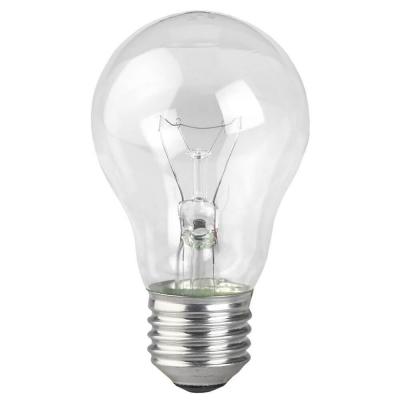 Лампа накаливания ЭРА E27 60W 2700K прозрачная A50 60-230-Е27-CL Б0039122 в строительном магазине