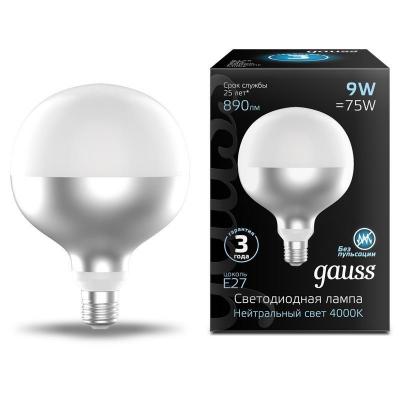 Лампа светодиодная филаментная Gauss E27 9W 4100K белая 1014802209 в строительном магазине
