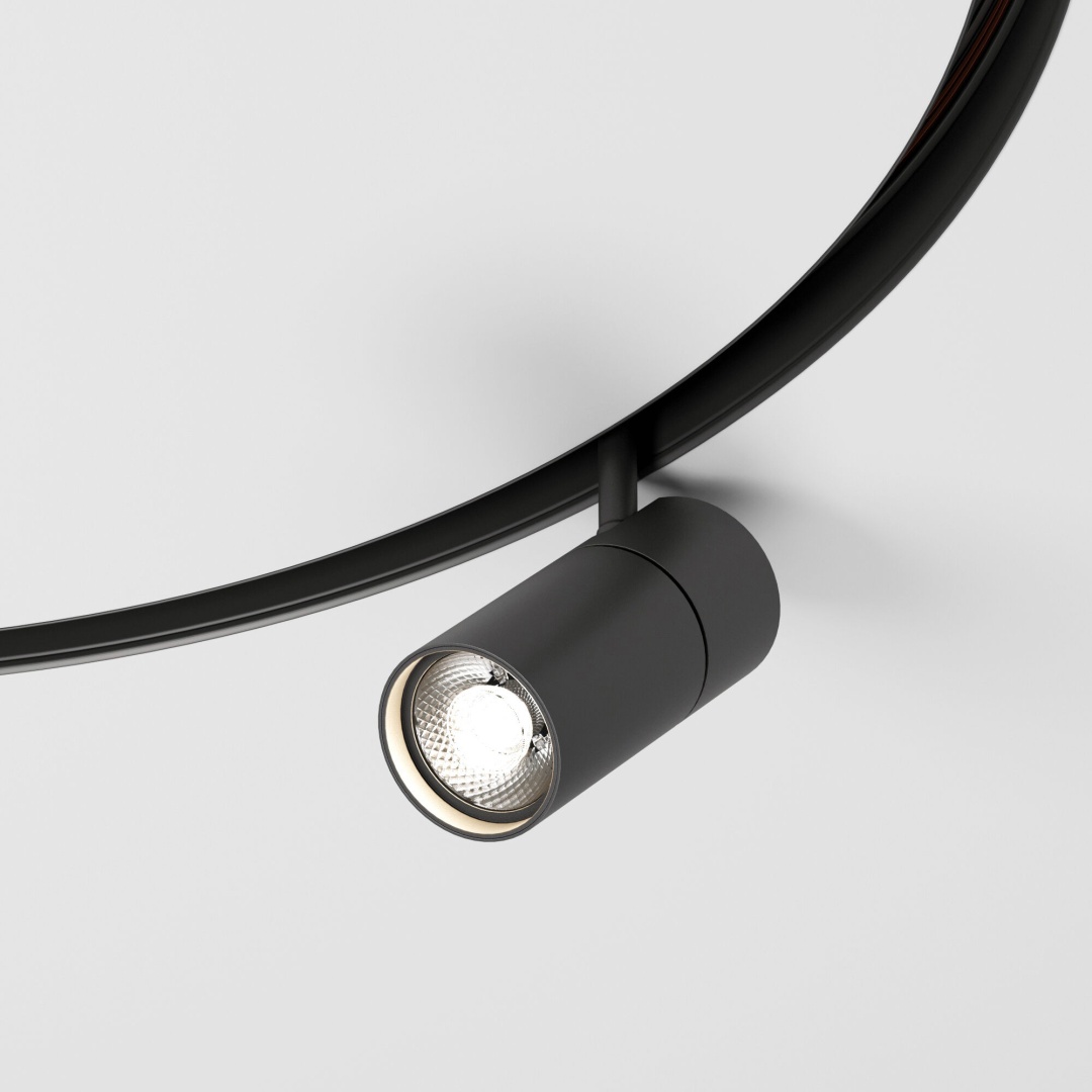 Slim Magnetic Трековый светильник для радиусного шинопровода 12W 4200K Comfi чёрный Ø 800мм 85188/01 в строительном магазине